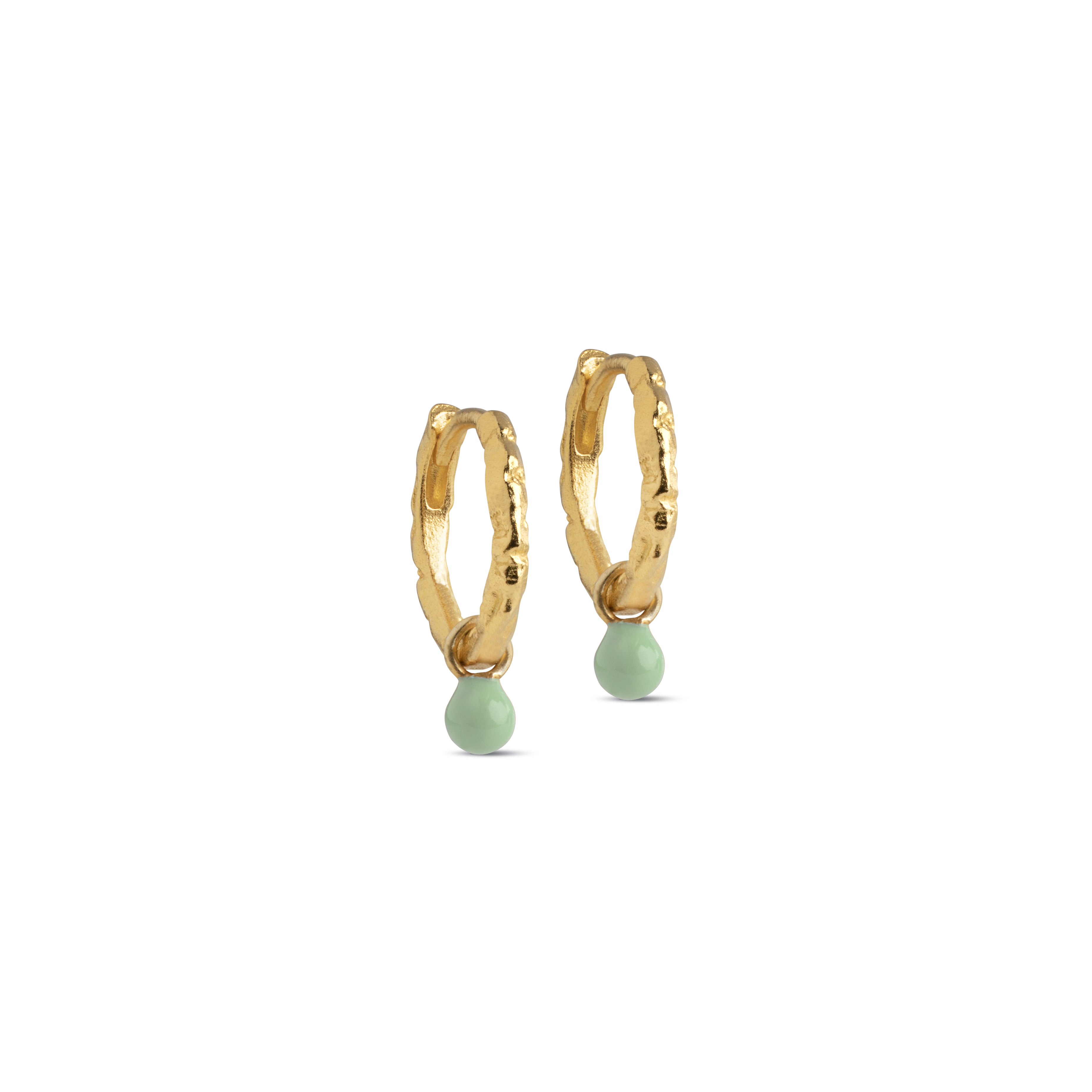 Belle hoops - forgyldt/Dusty Green